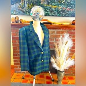 𝅺VINTAGE PLAID WOOL JACKET